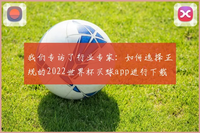 我们专访了行业专家:如何选择正规的2022世界杯买球app进行下载